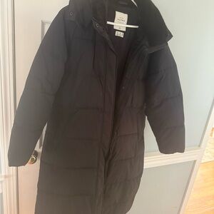 Abercrombie & Fitch Long Black Puffer Jacket